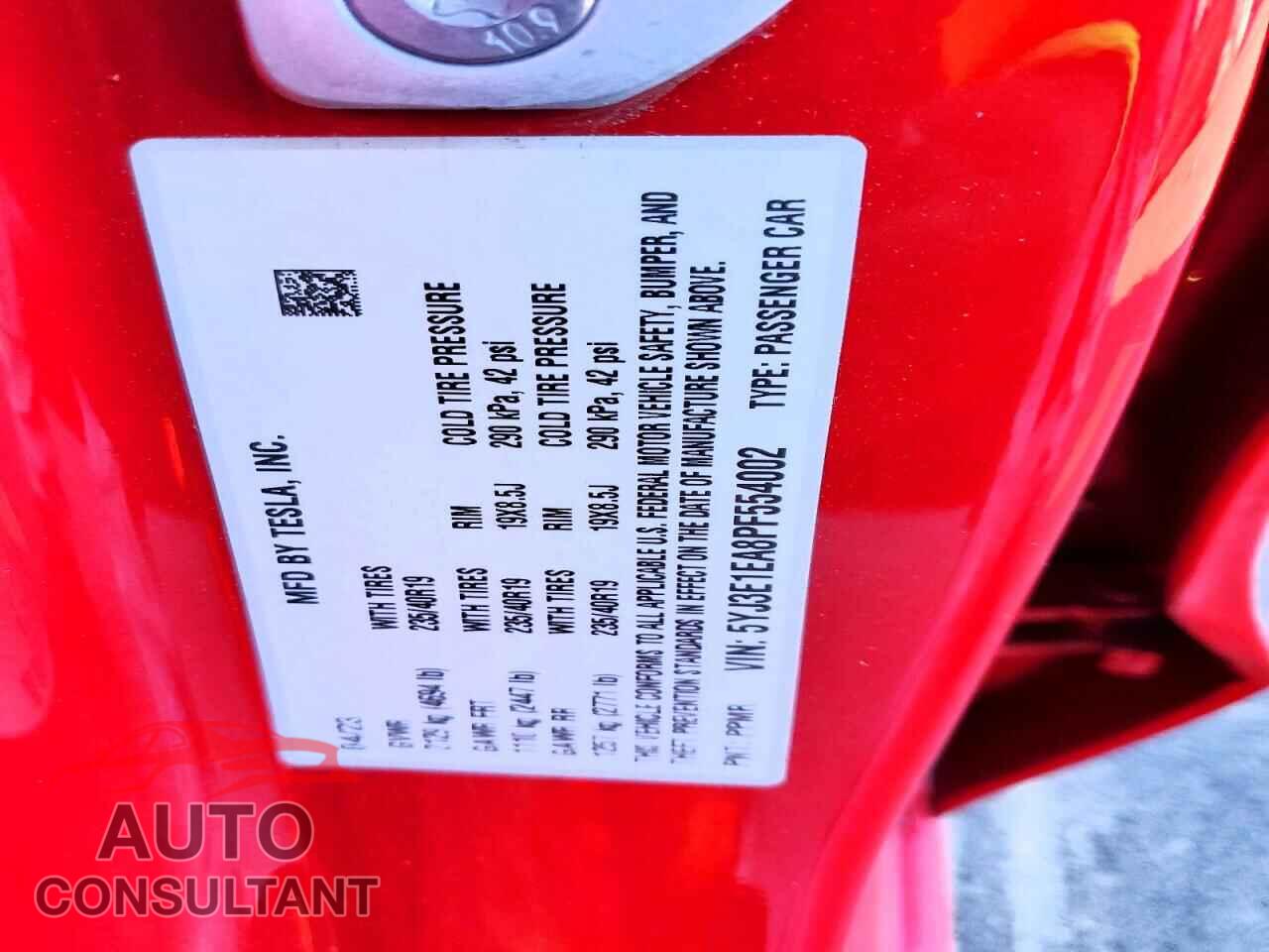 TESLA MODEL 3 2023 - 5YJ3E1EA8PF554002