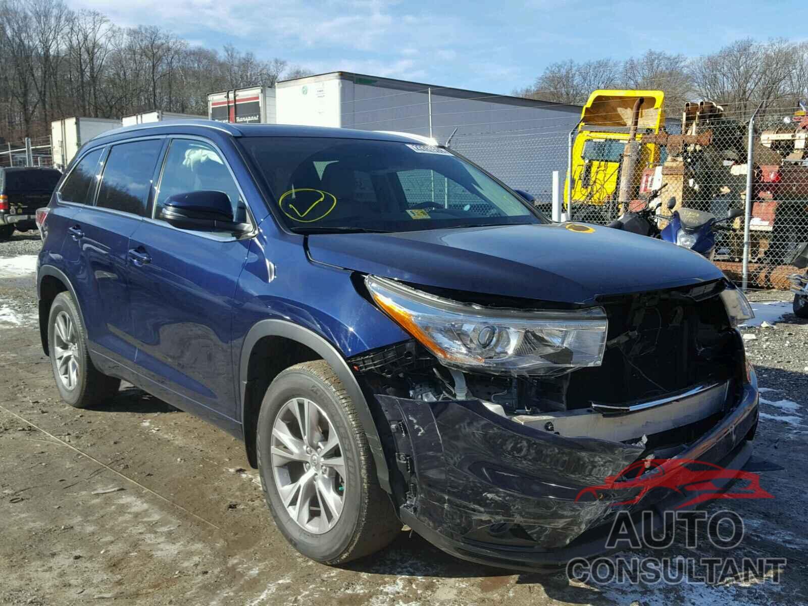 TOYOTA HIGHLANDER 2015 - 5TDJKRFH7FS125356