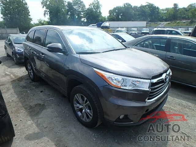 TOYOTA HIGHLANDER 2015 - 5TDJKRFH2FS112370