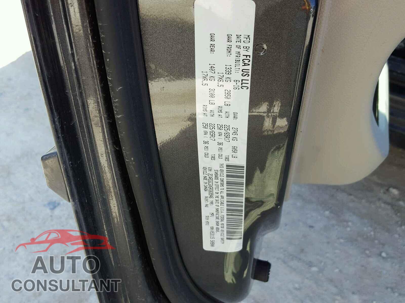 DODGE CARAVAN 2016 - 2C4RDGCGXGR369946