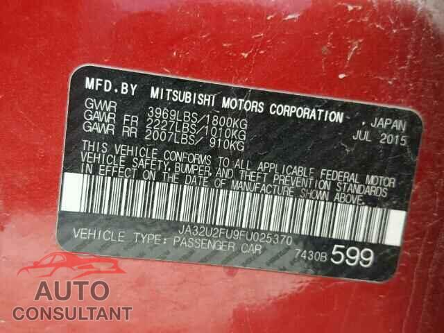 MITSUBISHI LANCER 2015 - JA32U2FU9FU025370