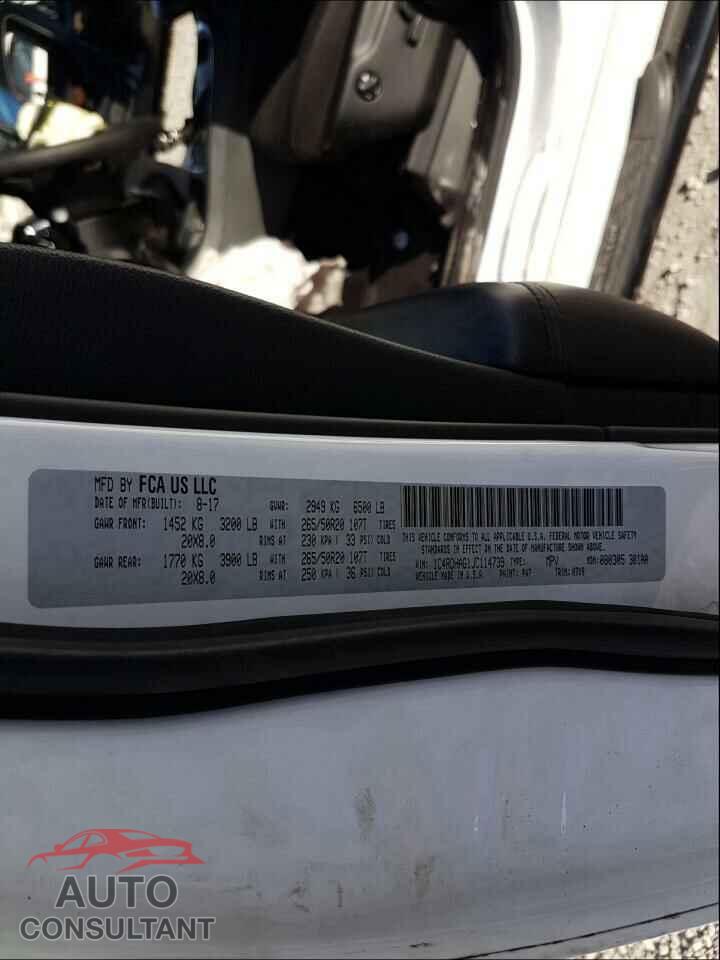DODGE DURANGO 2018 - 1C4RDHAG1JC114739