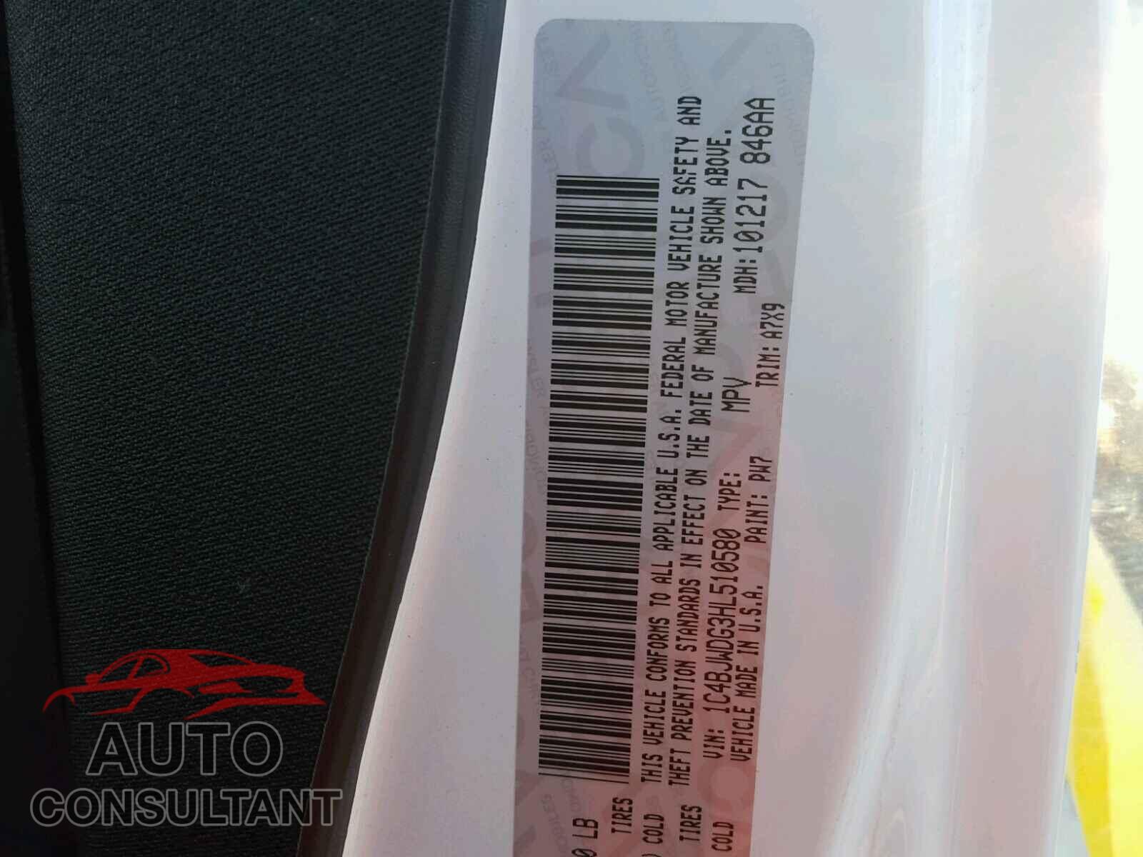 JEEP WRANGLER 2017 - 1C4BJWDG3HL510580