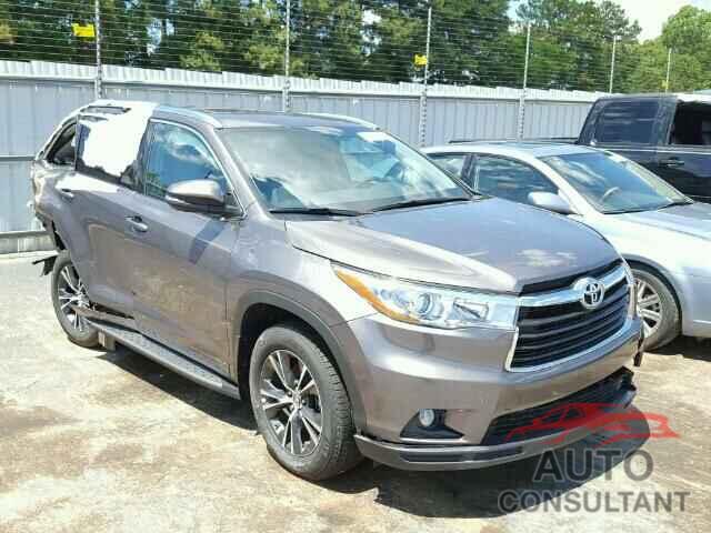 TOYOTA HIGHLANDER 2016 - 5TDKKRFH8GS122357