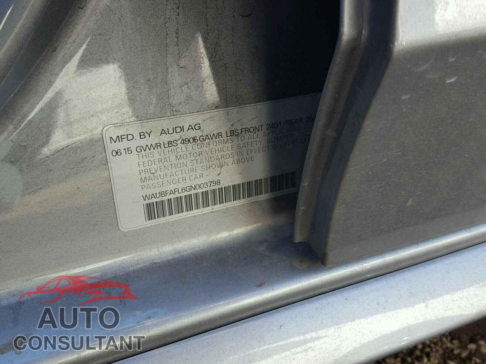 AUDI A4 2016 - WAUBFAFL6GN003798