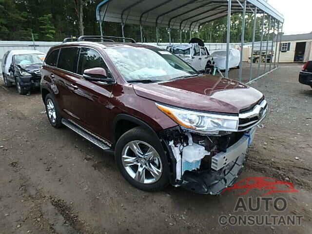 TOYOTA HIGHLANDER 2015 - 5TDYKRFH4FS094517