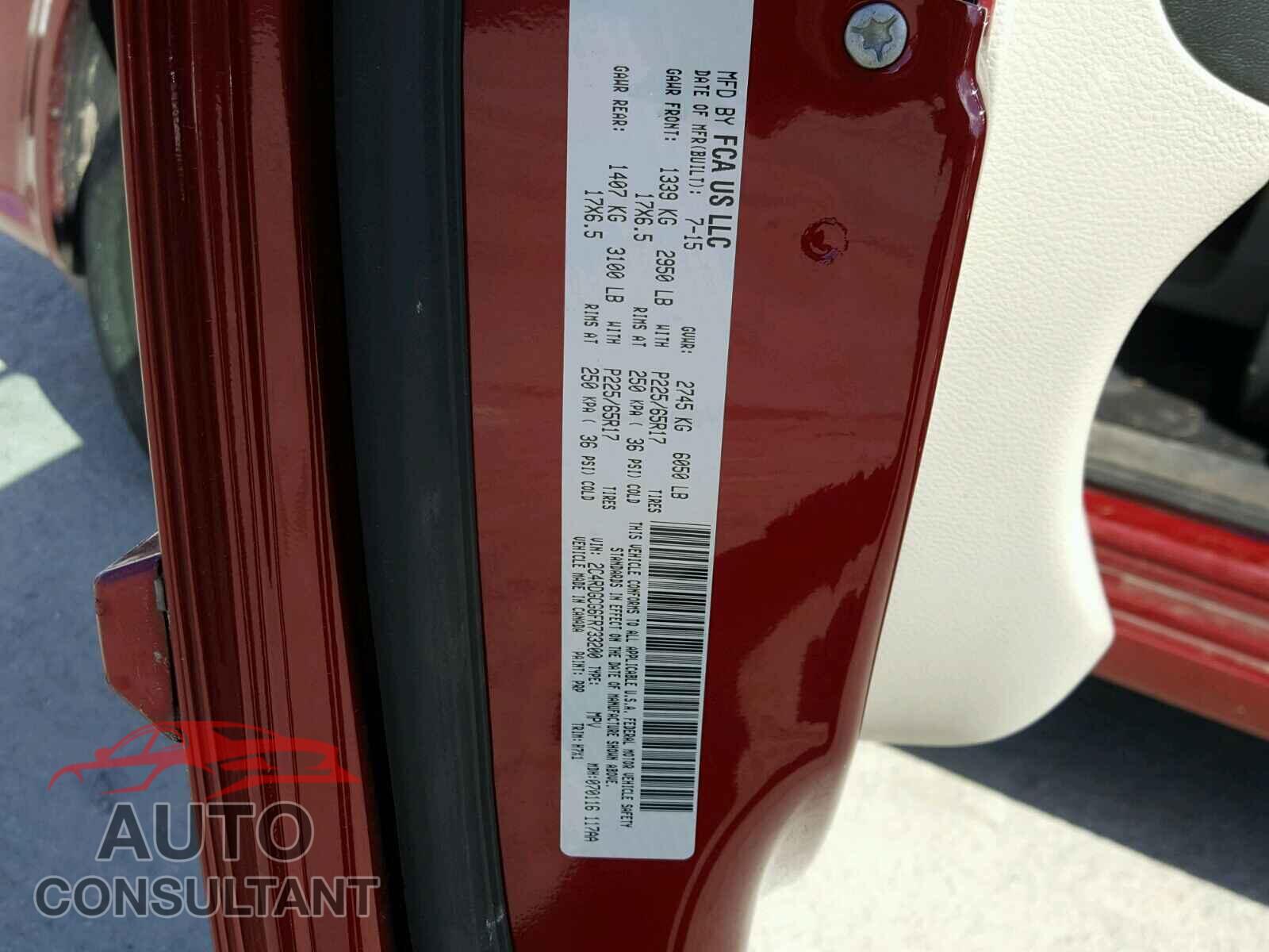 DODGE CARAVAN 2015 - 2C4RDGCG6FR733200