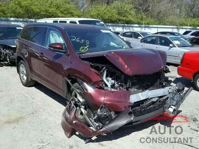 TOYOTA HIGHLANDER 2016 - 5TDDKRFH5GS239421