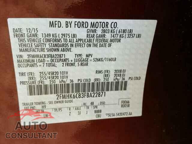 FORD FLEX 2015 - 2FMHK6C83FBA22871