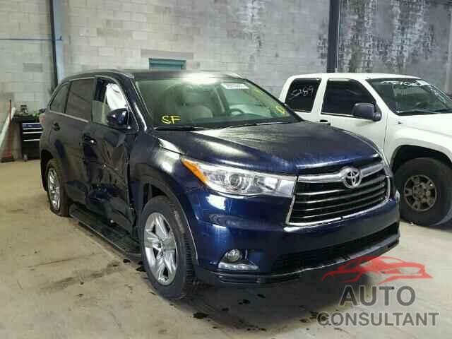 TOYOTA HIGHLANDER 2016 - 5TDDKRFH0GS300738