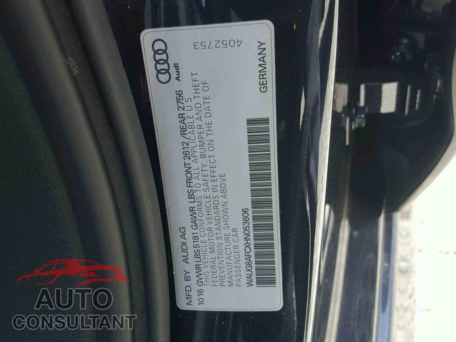 AUDI A6 2017 - WAUG8AFCXHN053606
