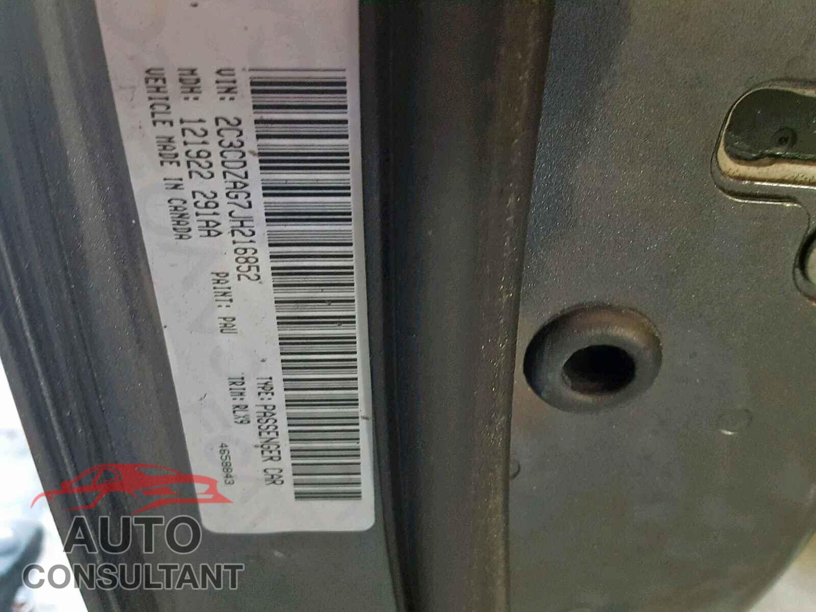DODGE CHALLENGER 2018 - 2C3CDZAG7JH216852
