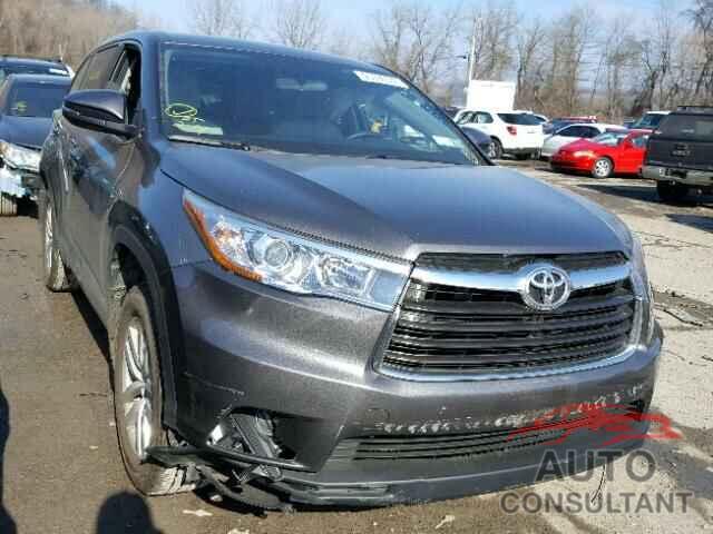 TOYOTA HIGHLANDER 2016 - 5TDBKRFH5GS295432