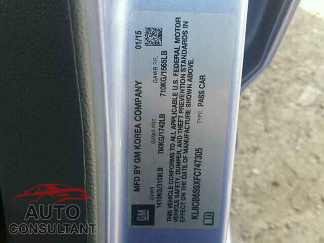CHEVROLET SPARK 2015 - KL8CB6S9XFC747305