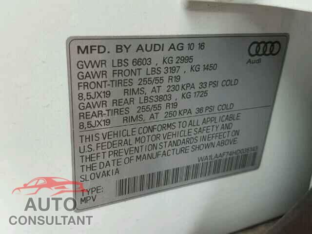 AUDI Q7 2017 - WA1LAAF74HD035143