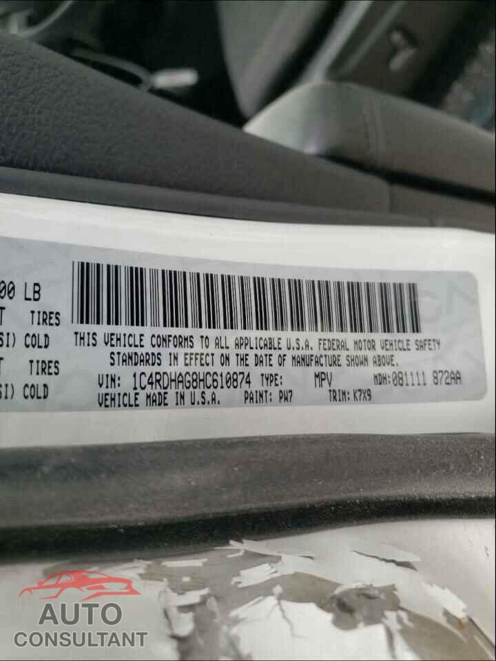 DODGE DURANGO 2017 - 1C4RDHAG8HC610874