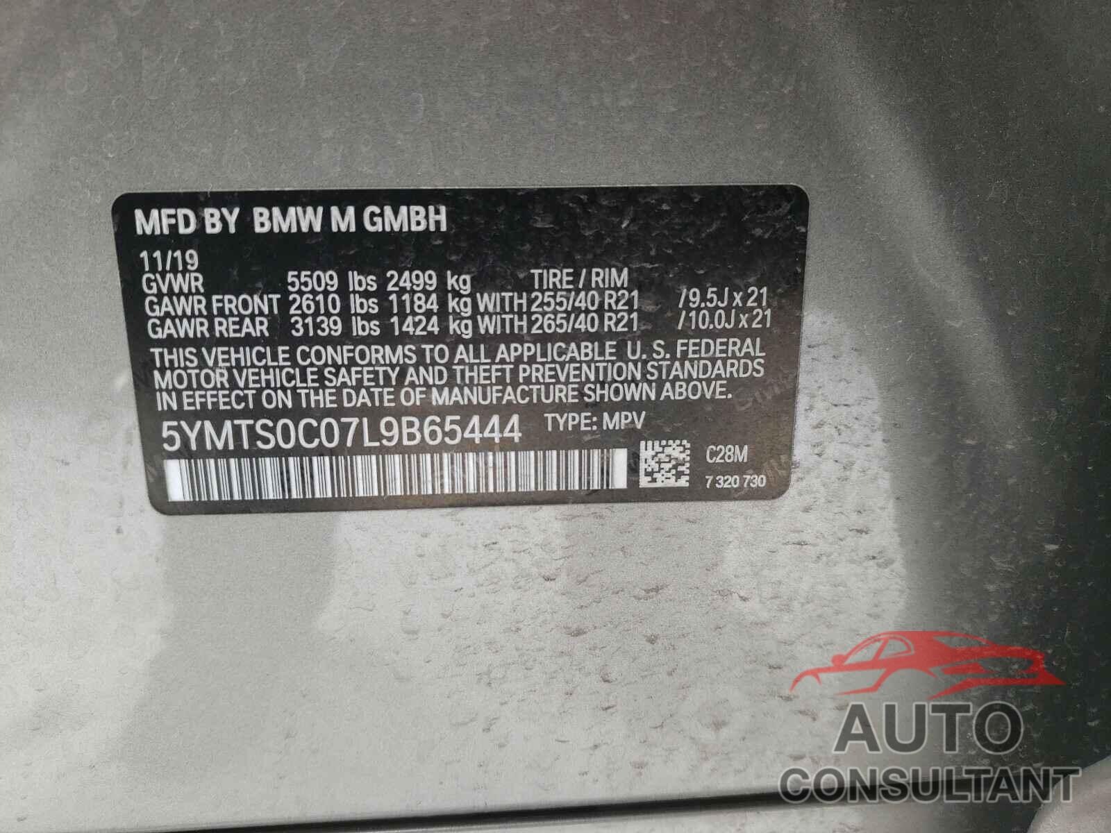 BMW X3 2020 - 5YMTS0C07L9B65444