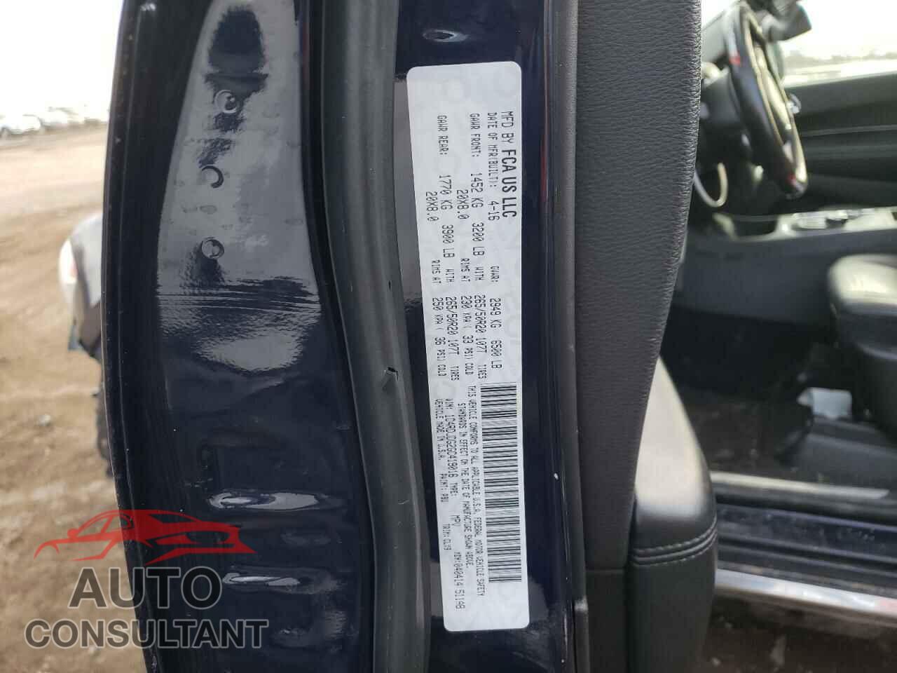 DODGE DURANGO 2016 - 1C4RDJDG2GC419016