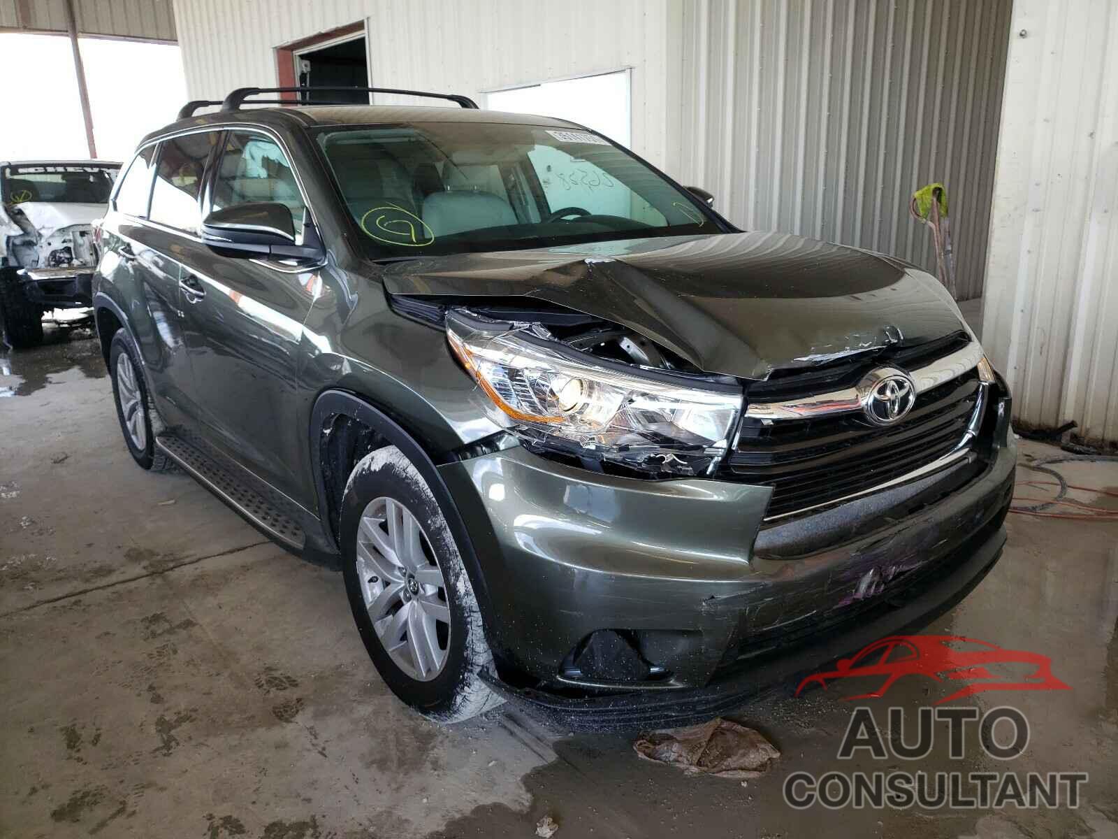 TOYOTA HIGHLANDER 2016 - 5TDZKRFH3GS183646