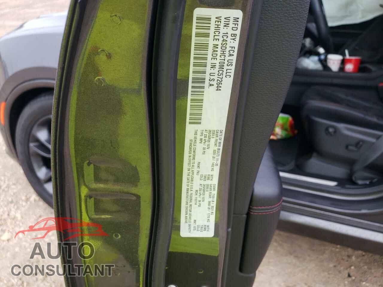 DODGE DURANGO 2021 - 1C4SDHCT0MC572644