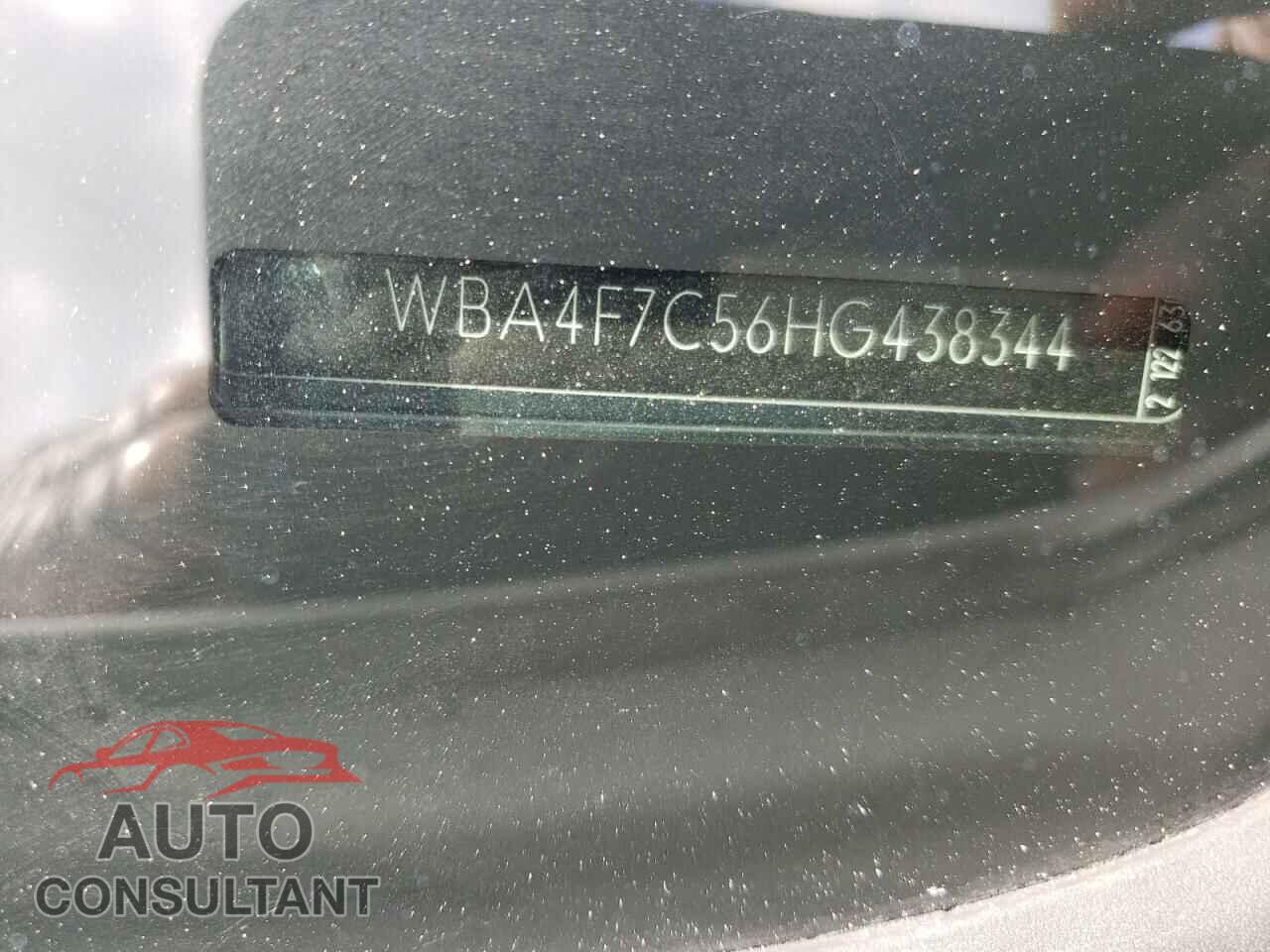 BMW 4 SERIES 2017 - WBA4F7C56HG438344
