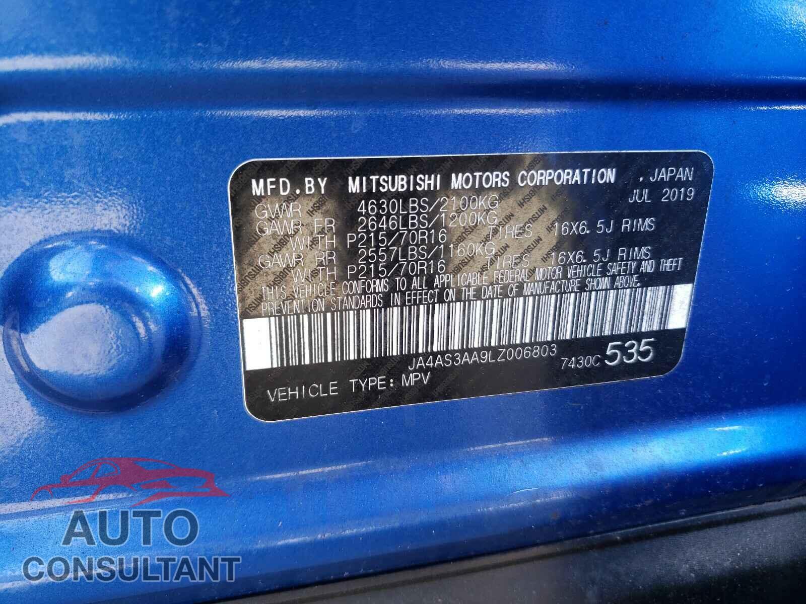 MITSUBISHI ECLIPSE 2020 - JA4AS3AA9LZ006803