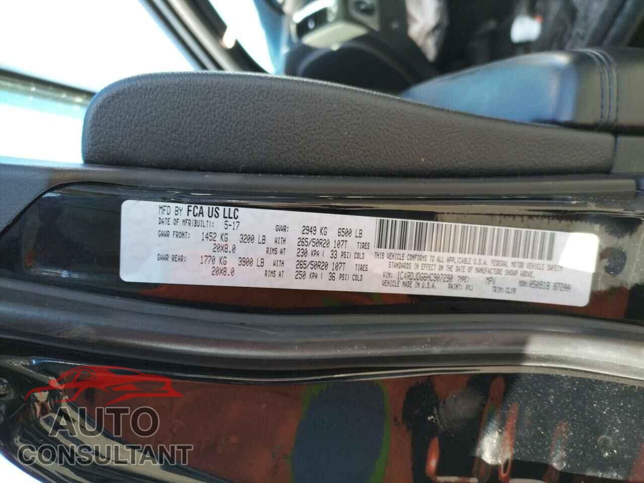DODGE DURANGO 2017 - 1C4RDJDG6HC907290