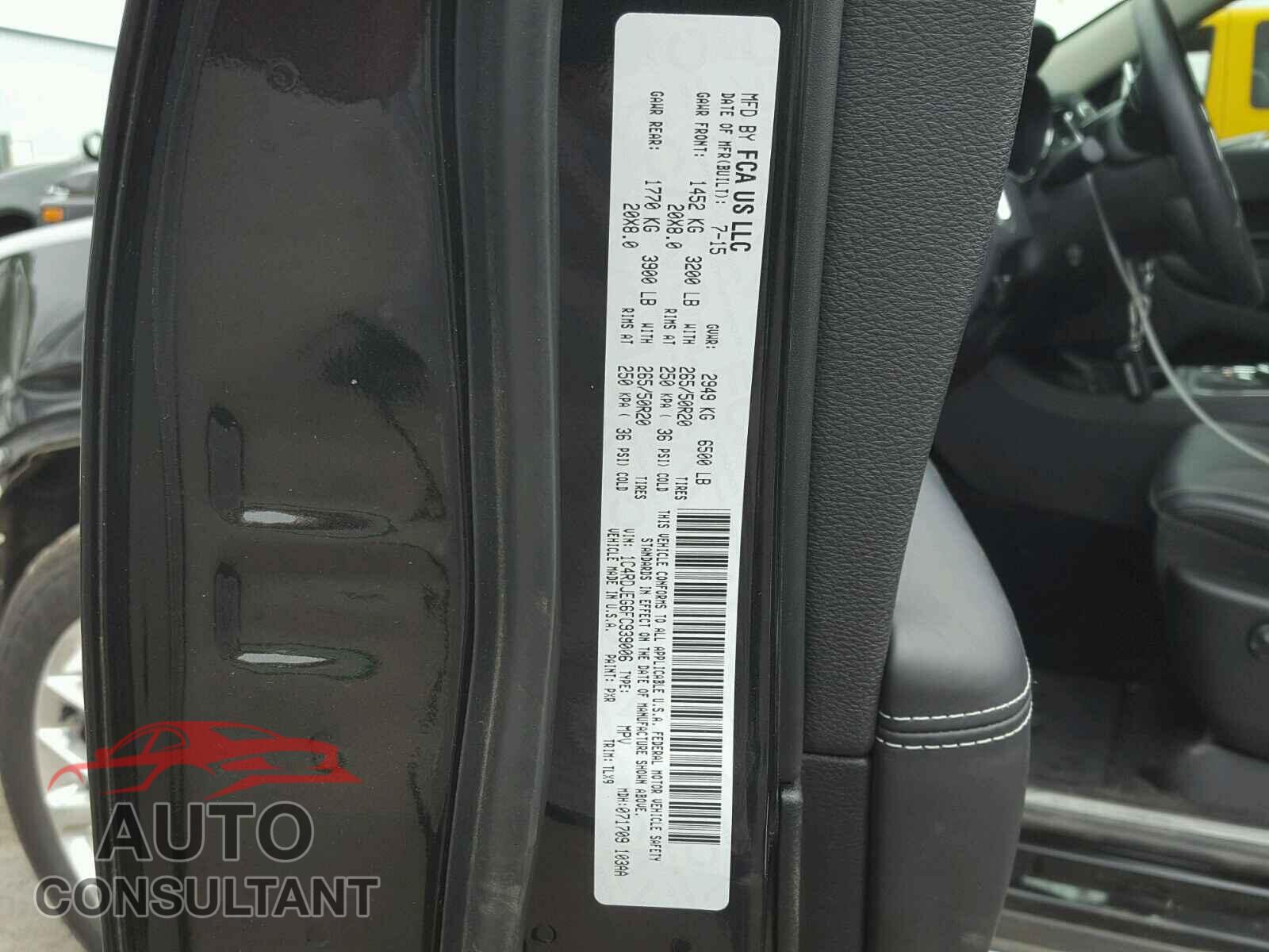 DODGE DURANGO 2015 - 1C4RDJEG6FC939006