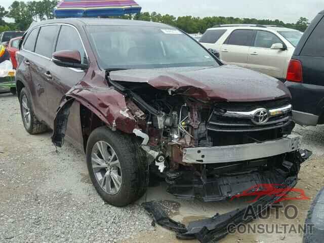 TOYOTA HIGHLANDER 2016 - 5TDZKRFHXGS152961
