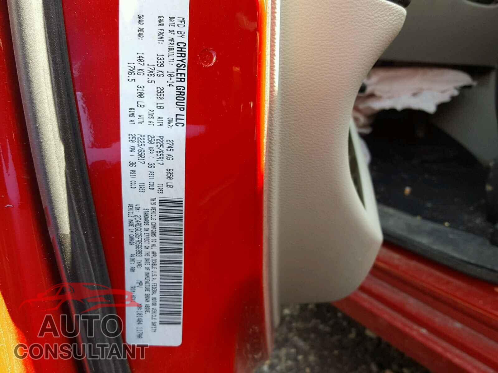 DODGE CARAVAN 2015 - 2C4RDGCG5FR566893