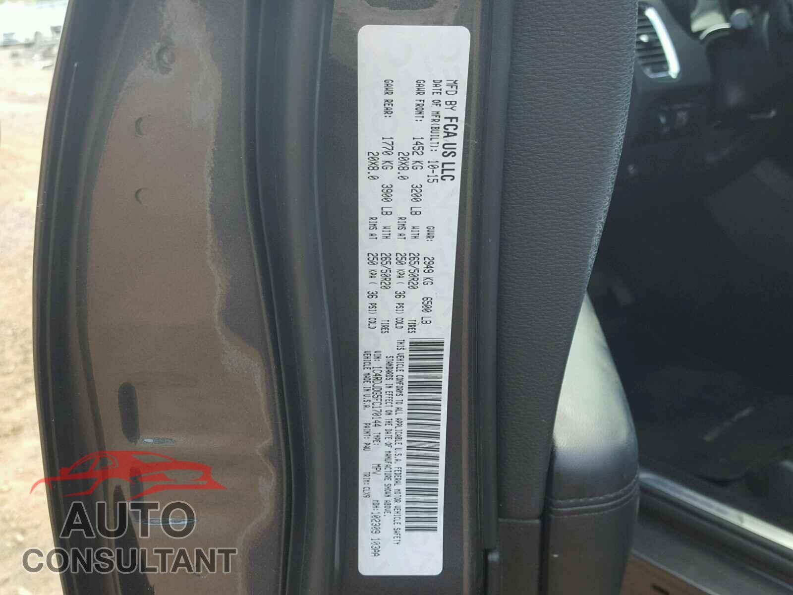 DODGE DURANGO LI 2015 - 1C4RDJDG5FC170144