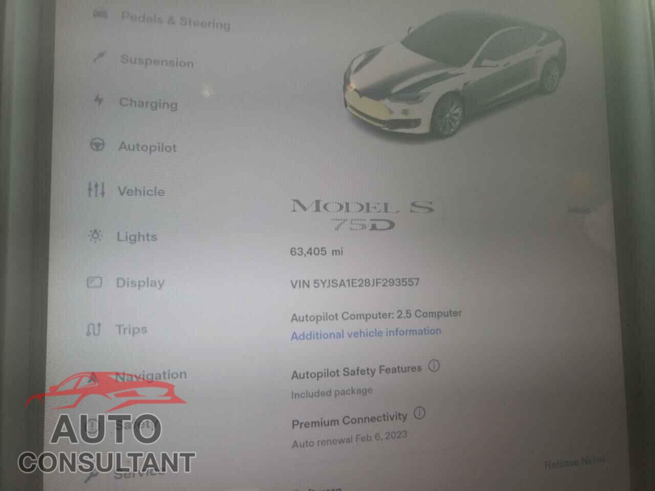 TESLA MODEL S 2018 - 5YJSA1E28JF293557