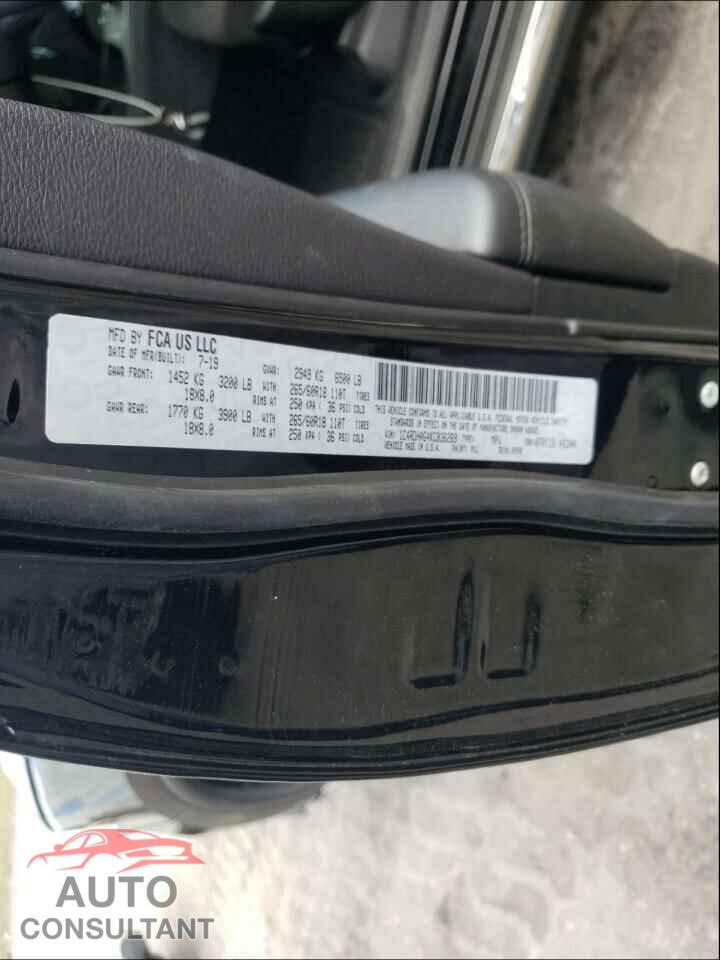DODGE DURANGO 2019 - 1C4RDHAG4KC836269