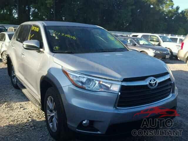 TOYOTA HIGHLANDER 2016 - 5TDZKRFH7GS138600
