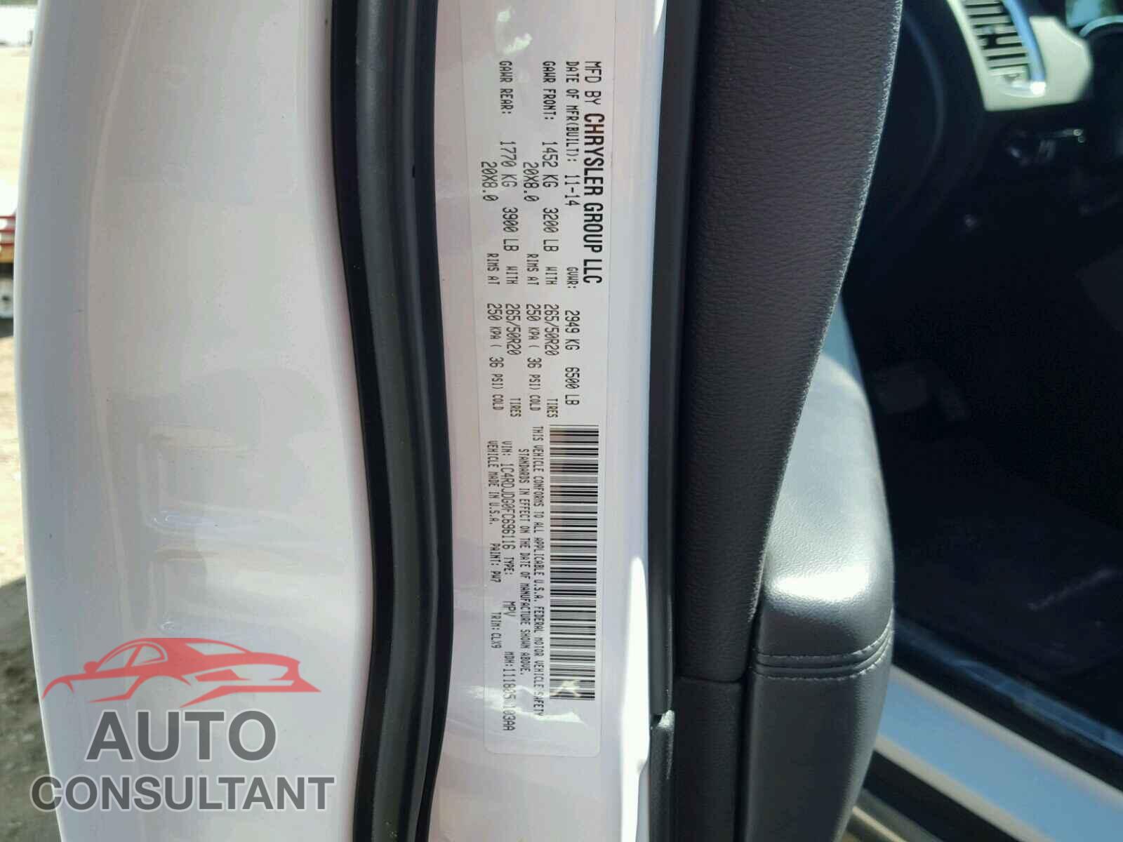DODGE DURANGO 2015 - 1C4RDJDG0FC696116
