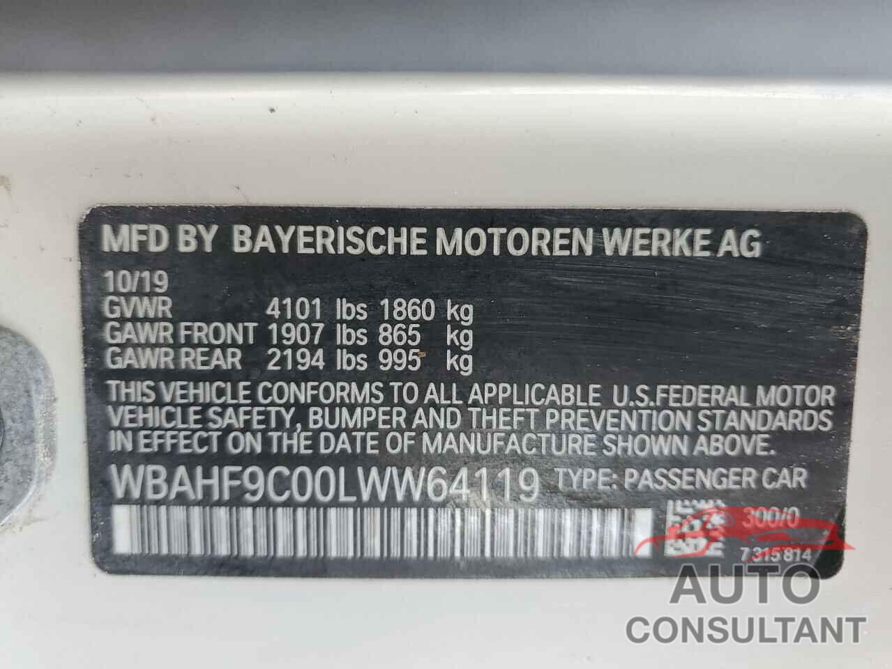 BMW Z4 2020 - WBAHF9C00LWW64119