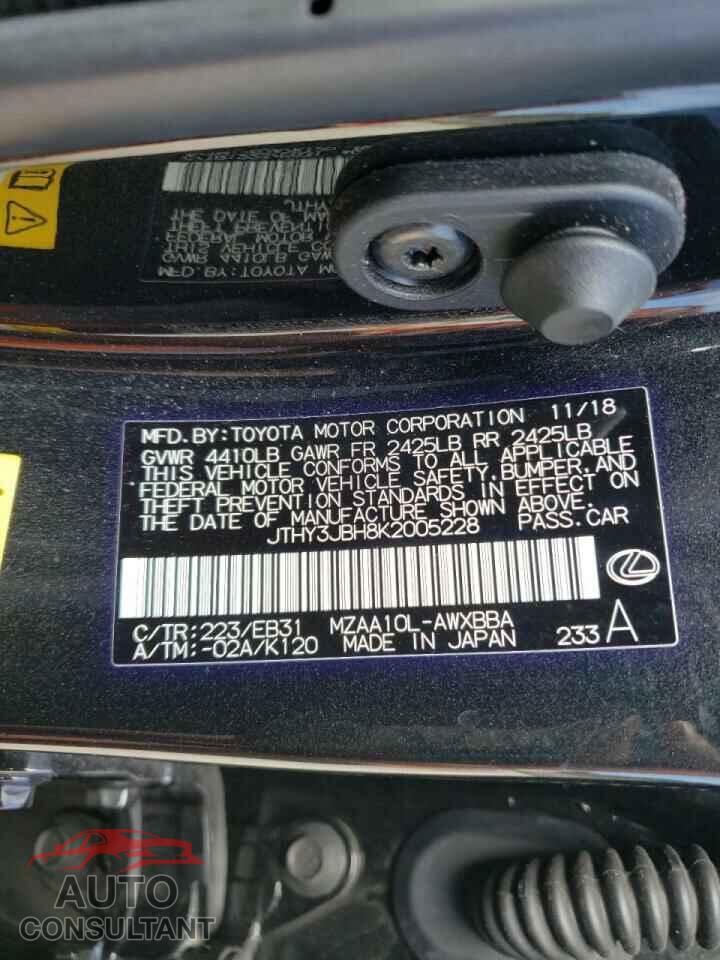 LEXUS UX 200 2019 - JTHY3JBH8K2005228