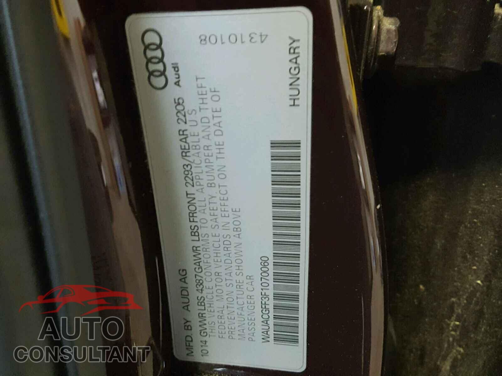 AUDI A3 2015 - WAUACGFF3F1070060