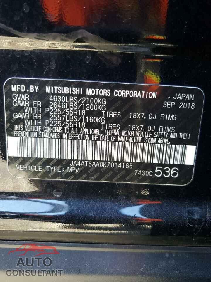 MITSUBISHI ECLIPSE 2019 - JA4AT5AA0KZ014165