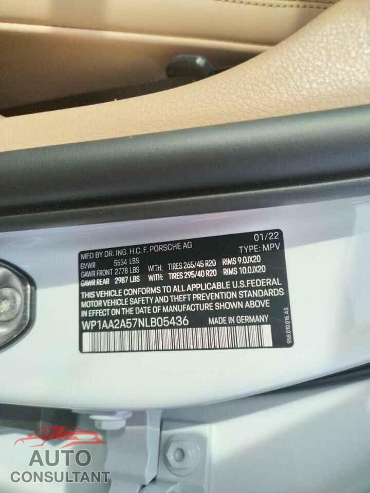 PORSCHE MACAN 2022 - WP1AA2A57NLB05436