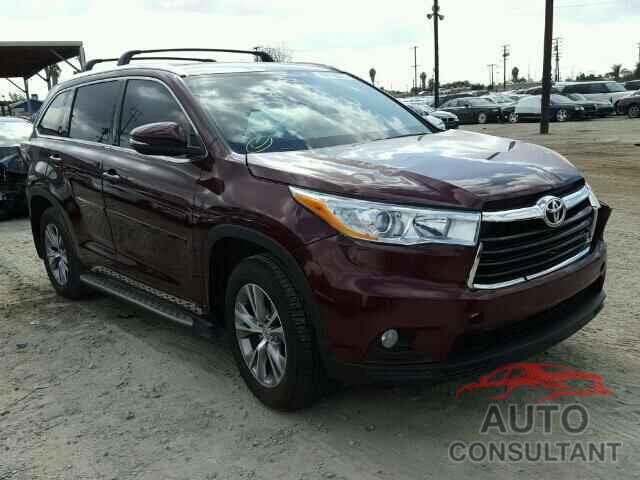 TOYOTA HIGHLANDER 2015 - 5TDKKRFH8FS109168