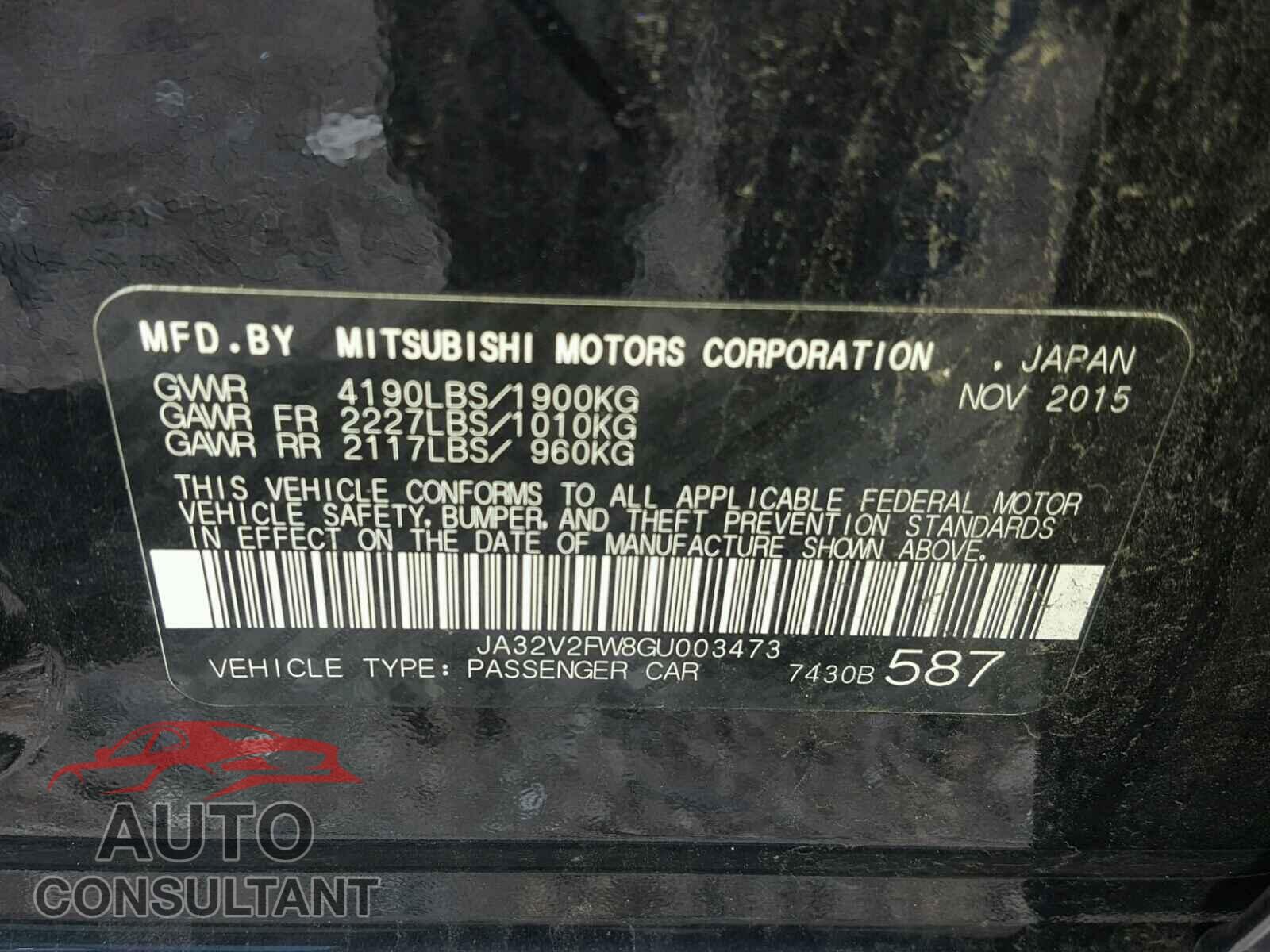 MITSUBISHI LANCER 2016 - JA32V2FW8GU003473