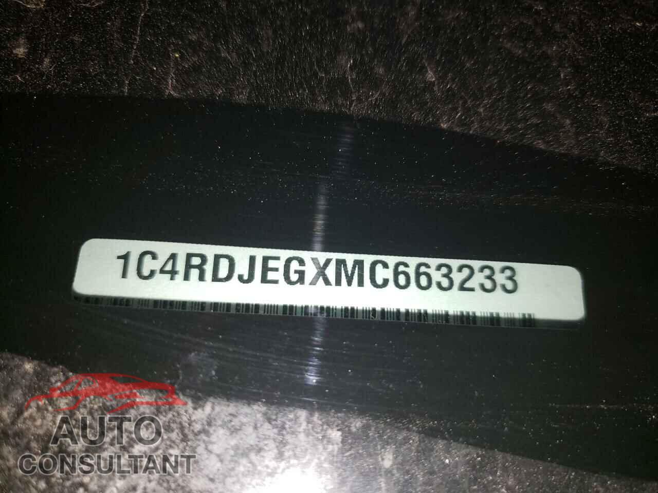 DODGE DURANGO 2021 - 1C4RDJEGXMC663233