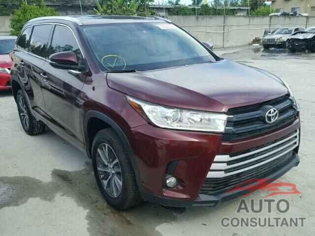 TOYOTA HIGHLANDER 2017 - 5TDKZRFH5HS190774
