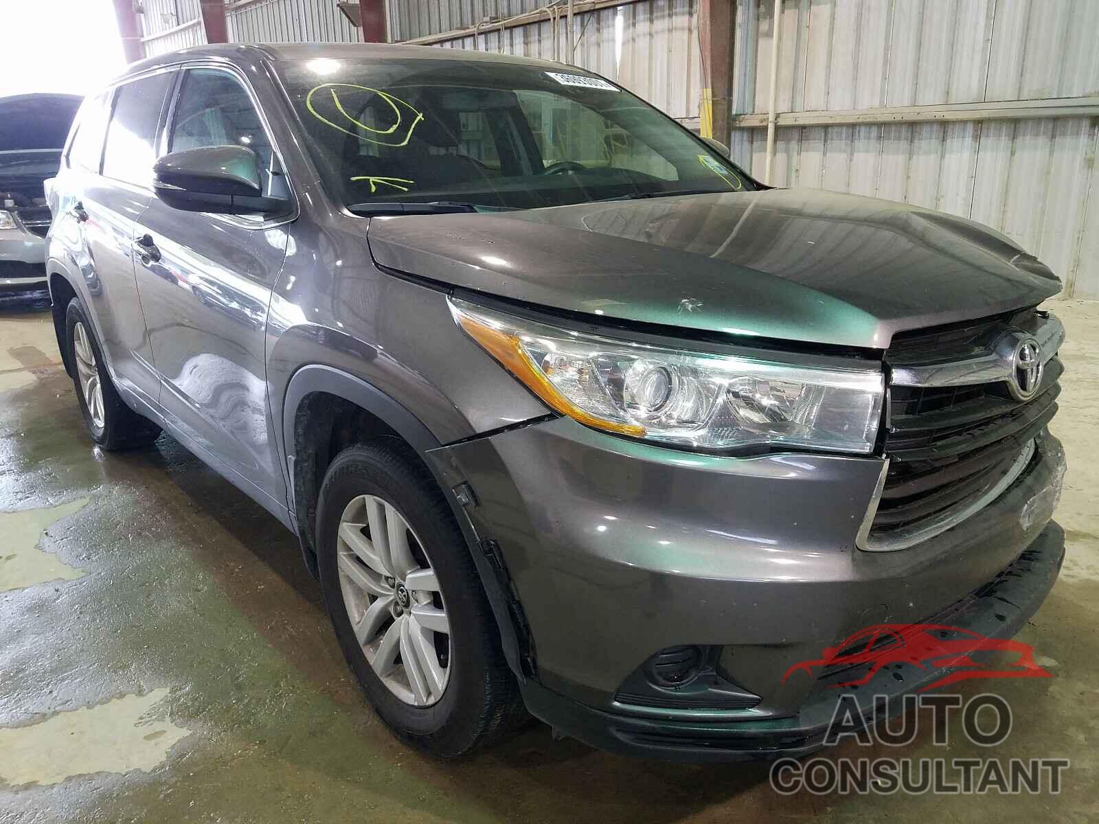 TOYOTA HIGHLANDER 2016 - 5TDZARFH1GS022831