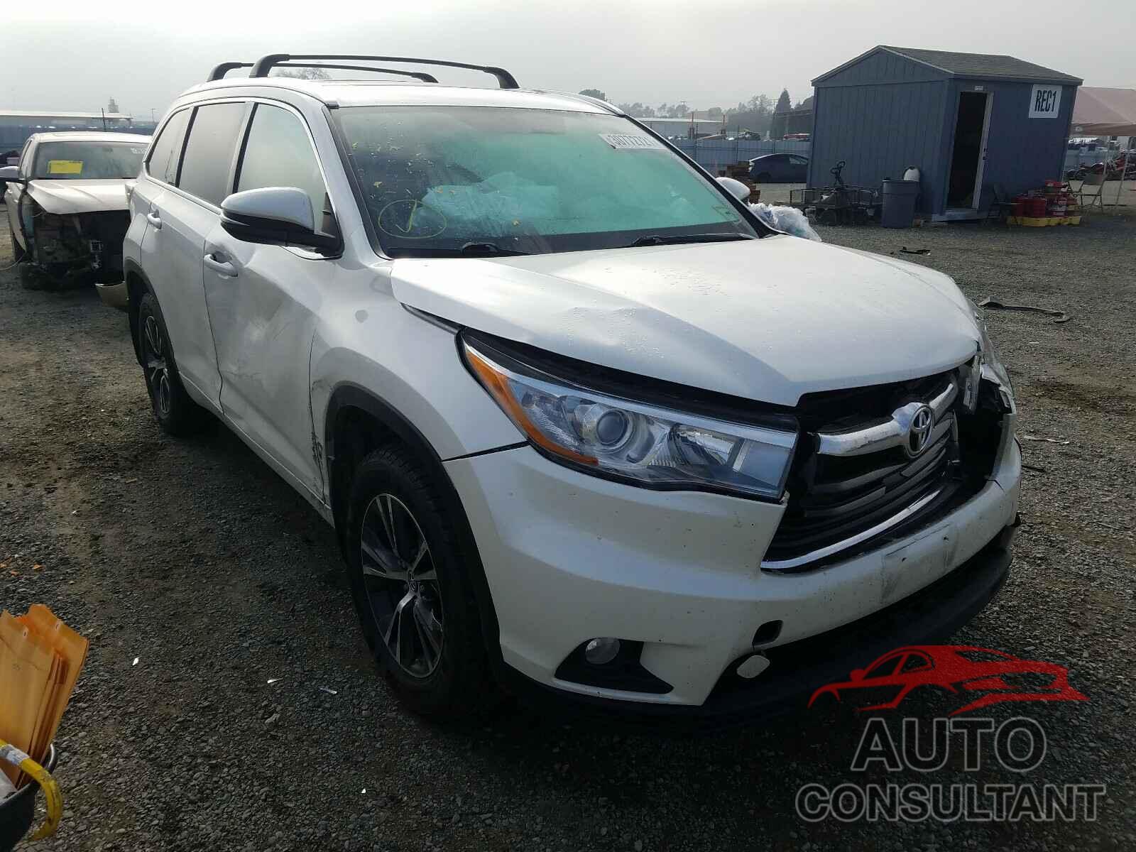 TOYOTA HIGHLANDER 2016 - 5TDJKRFH5GS505992