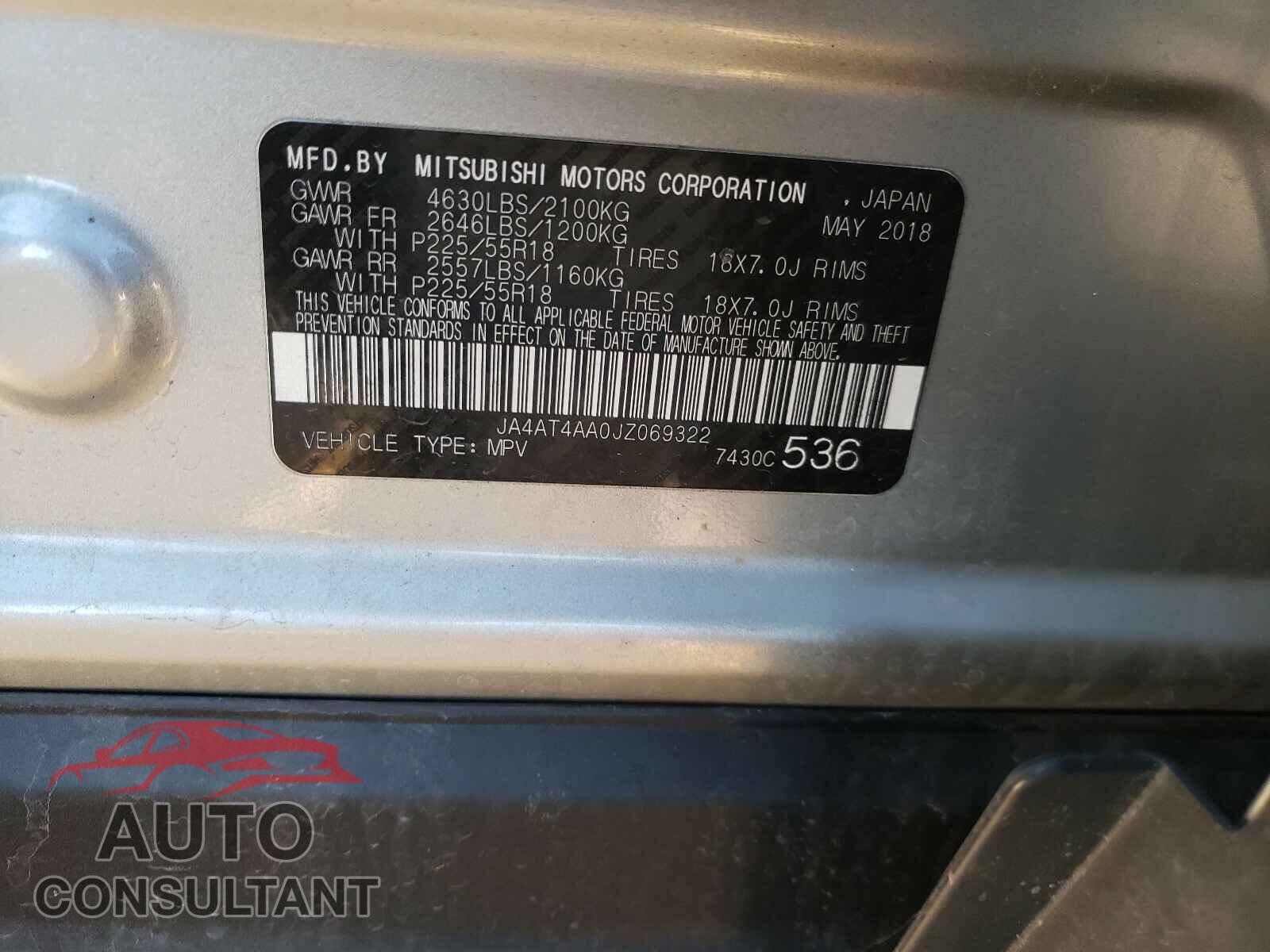 MITSUBISHI ECLIPSE 2018 - JA4AT4AA0JZ069322