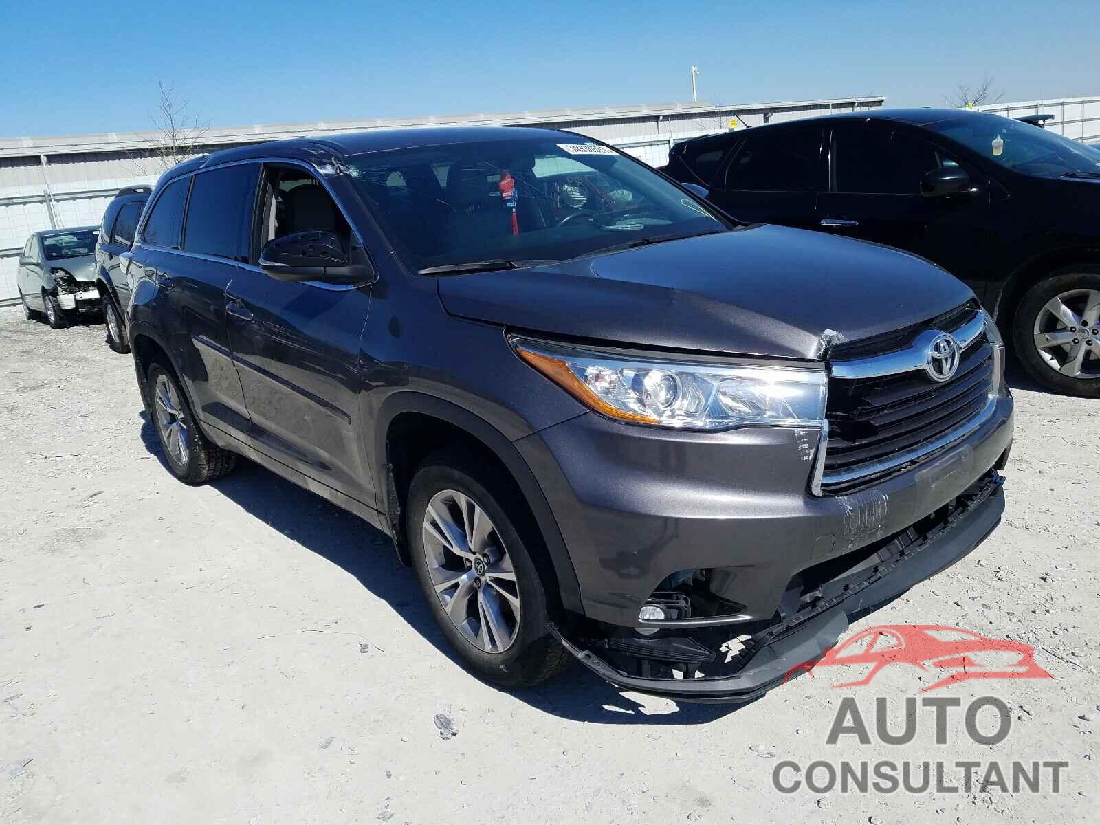 TOYOTA HIGHLANDER 2016 - 5TDBKRFH4GS356172