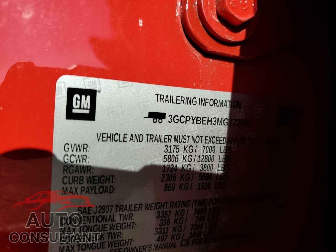 CHEVROLET SILVERADO 2021 - 3GCPYBEH3MG172963