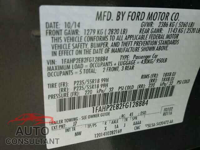 FORD TAURUS 2015 - 1FAHP2E82FG128884